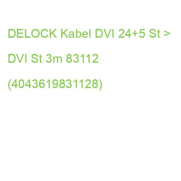 DELOCK Kabel DVI 24+5 St > DVI St 3m 83112 (4043619831128) - Bild 2 von 2