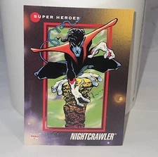 Nightcrawler Marvel Impel 1992 Super-Heroes Card #22 Series 3 MCU X-Men NM