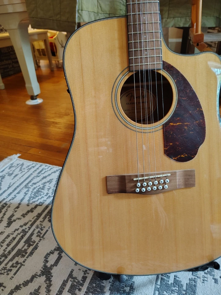 芬达 CD-140SCE 12 弦无畏原声电吉他,自然 — 第 2/4 张图片