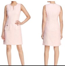 KARL LAGERFELD PARIS WOMEN'S TWEED SHI F T DRESS/POCKETS. OE/SZ 12 Channel