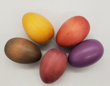 5 Wooden Easter Eggs