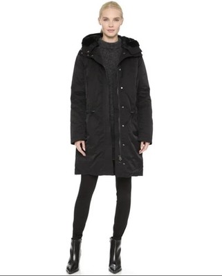 Acne Studios new powder Down Parka Hooded Zip Puffer Coat Black Jacket