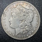 1882 CC Morgan Silver Dollar $1 VF Details Very Fine Rim Bumps