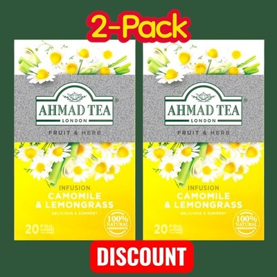 Ahmed Tea Camomile And Lemongrass Tea 2 Pack