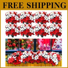 Christmas Poinsettia Flowers Set 20 Pack