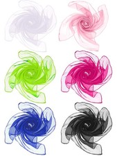 6 Pcs Retro Chiffon Scarf 1950s Square Neck Head Scarfs for Women Lady Girls