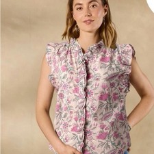 Sundance Catalog Dylan Milla Floral Ruffle Sl...