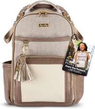 Large Capacity Diaper Bag Backpack with 19 Pockets  Changing Pad - Vanilla Latt
