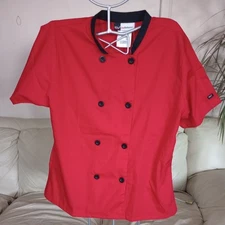 Women Short Sleeve Chef Jacket Coat Hotel Kitchen Restaurant Workwear Uniforms