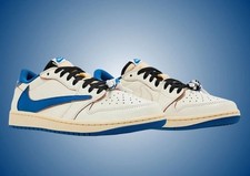 Travis Sc0tt x Fragment x Jordan 1 Low OG Military Blue 2025 Mens Size US 7-12