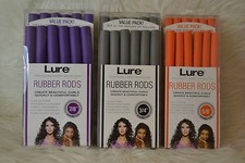 1 Pack Lure Professional 12 Rubber Hair Rollers Rubber Rods Volume Body