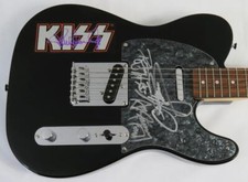 KISS Signed Autograph Auto Guitar by 4 Paul Stanley, Gene Simmons, Ace JSA BAS