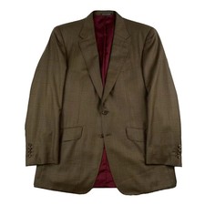 Bernard Weatherill Brown Red Checked Savile Row Handmade Blazer 40R NWOT