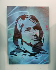 Art on canvas, Graffiti Art, Street Art, Kurt Cobain, Music icon, Music, Grunge,