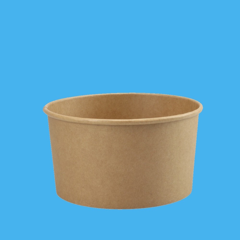 300 Salatschalen Salad Bowls Imbissschale Papier/PE braun versch. Größen/Deckel