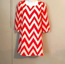 Sequin Hearts Red Chevron Dress Girls Size 14