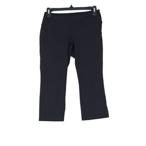 New Balance Women's Black Cropped Stretch Athletic Leggings Pants - Size Medium