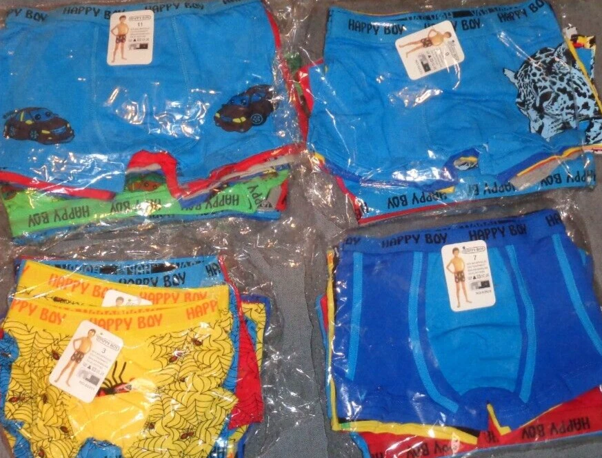 HAPPY HOUR Lot 10 Boys Seamless Boxer Short Kids Spandex Underwear