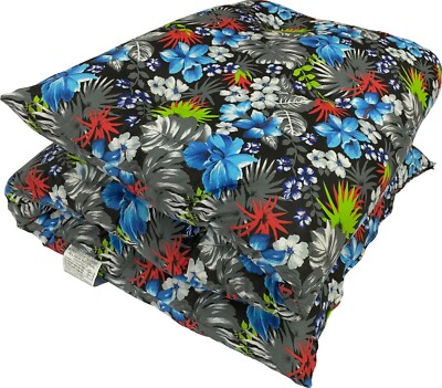 Full Size Floor Rolling Futon Mattresses, Sleepover Pads 3x54x80 Tropical Blue