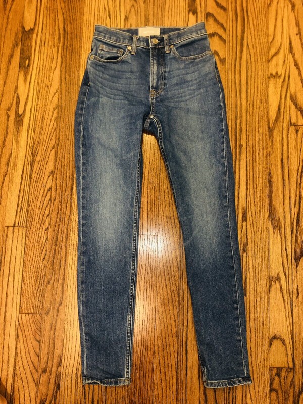 Everlane Womens Blue Medium Wash Mid Rise Stretch Skinny Denim Jeans Size 25