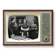 THE HONEYMOONERS TV Show Classic TV 3.5 inches x 2.5 inches Steel FRIDGE MAGNET 