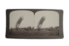 WW1 Stereoview SPOTTING THE TURKS USING OBERVATION BALLOON C1918 Photograph 3D