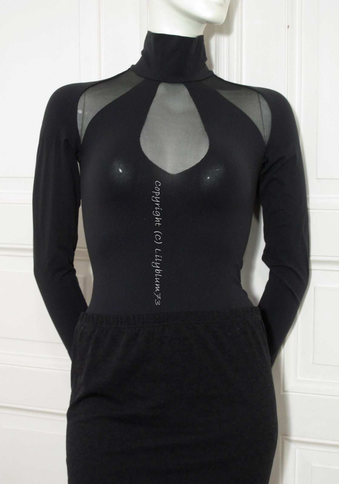 NIB • WOLFORD ~ MYRA ~ String Body • black / black • S image 3