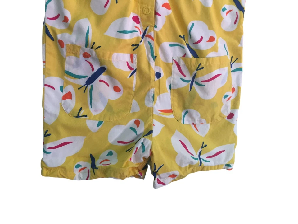 Mameluco Hannah Anderson para niña talla 5 amarillo mariposa abotonada sin mangas Foto 4 de 4