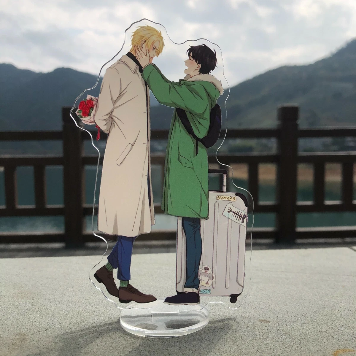Anime BANANA FISH Ash Eiji Okumura couple Acrylic Stand Figure
