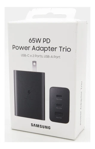 Samsung Charger 65W PD Super Fast Trio Port Wall USB-C / USB-A Original - Picture 2 of 5