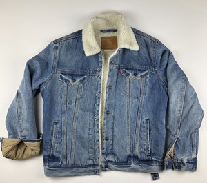 Download Levi's Men's Size M Trucker Snap Front Fleece Sherpa Lined ...