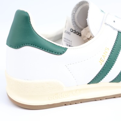 Adidas Jeans Originals Mens Leather Shoes Trainers 7 - 11 White Green BB7440  | eBay UK