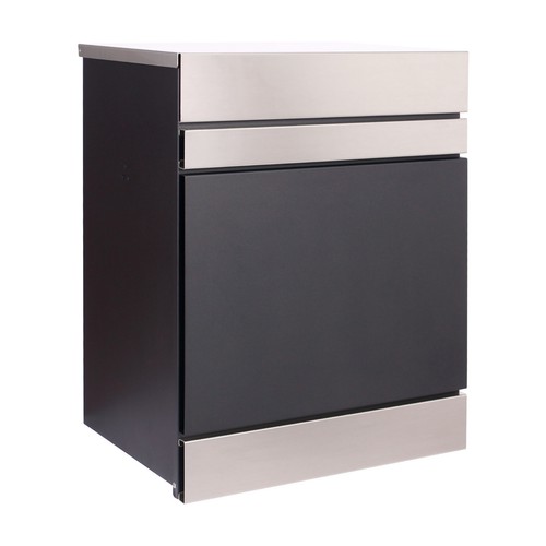 DWD® Premium Designer Lockable Parcel Drop Post Box Black & 304 S/Steel Top Base - Picture 2 of 10