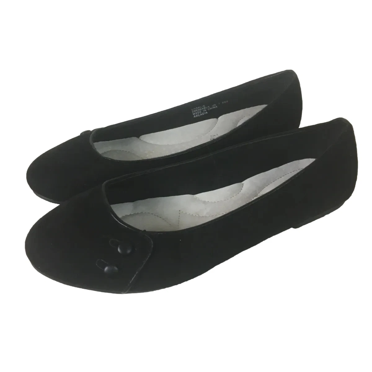 Wide black flat shoes clearance