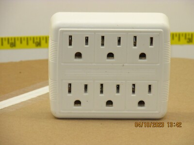 The listing is for:(1)Prime Elec.6-Outlet Wall Tap-White,Model# 001011(YLCT-7)-L