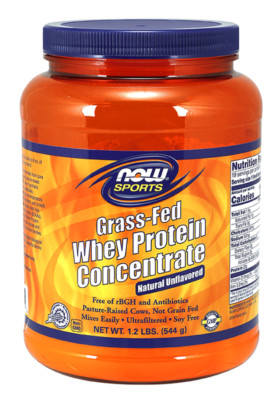NOW Sports, Grass-Fed Whey Protein Concentrate 1.2 Lb,22 G./servings