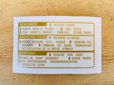 Honda XLV 750 R Adesivo Warning Avvertenze Serbatoio Decal Decalco Sticker 83 87