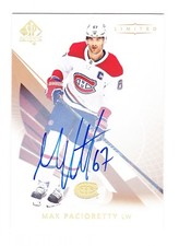 2017-18 SP Authentic Max Pacioretty Limited Autograph SP Group B – 1:2,059 Packs