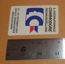 1980s Commodore Amiga computer game promo store sticker 500 1200 600 3000 64 128
