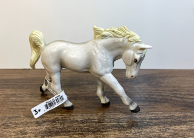 Blip Toys 5'' Horse Figure White Blonde Mane 2019 TM Discovery Animal Planet