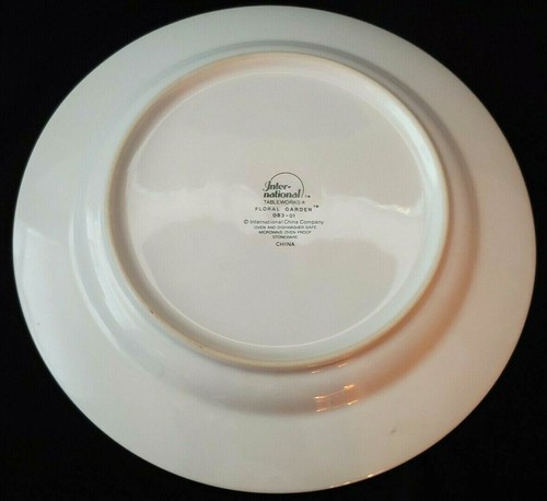 INTERNATIONAL CHINA FLORAL GARDEN DINNER PLATE(S) 10 7/8" - Picture 2 of 2