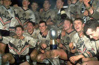 The Widnes Team Regal Trophy Final Win 1992 Rugby League Old Photo