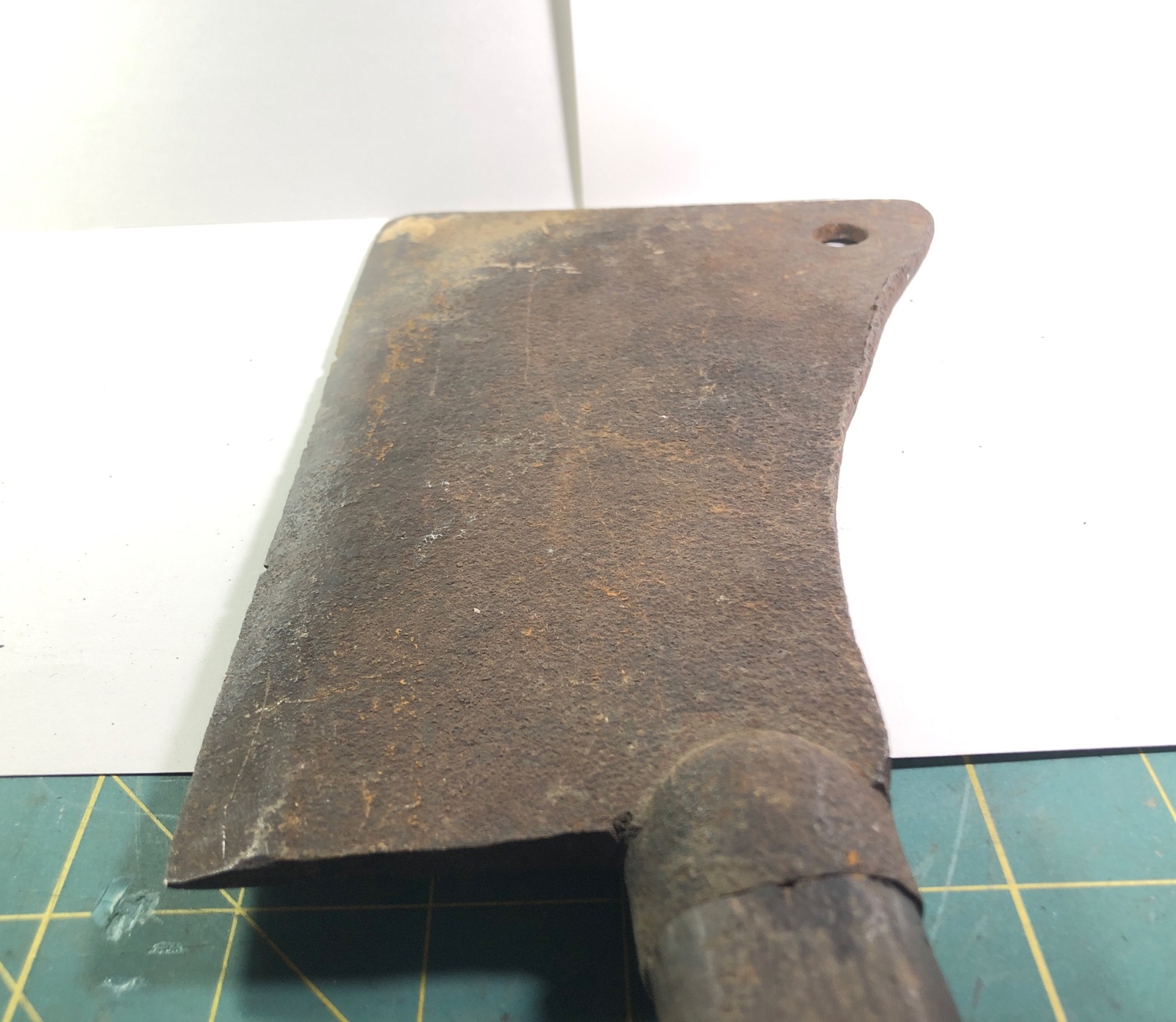 Large Antique Meat Cleaver 9 Inch Blade Full Tang Vintage Kitchen