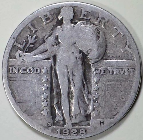 1928 - S  Standing Liberty Quarter - ** VG **