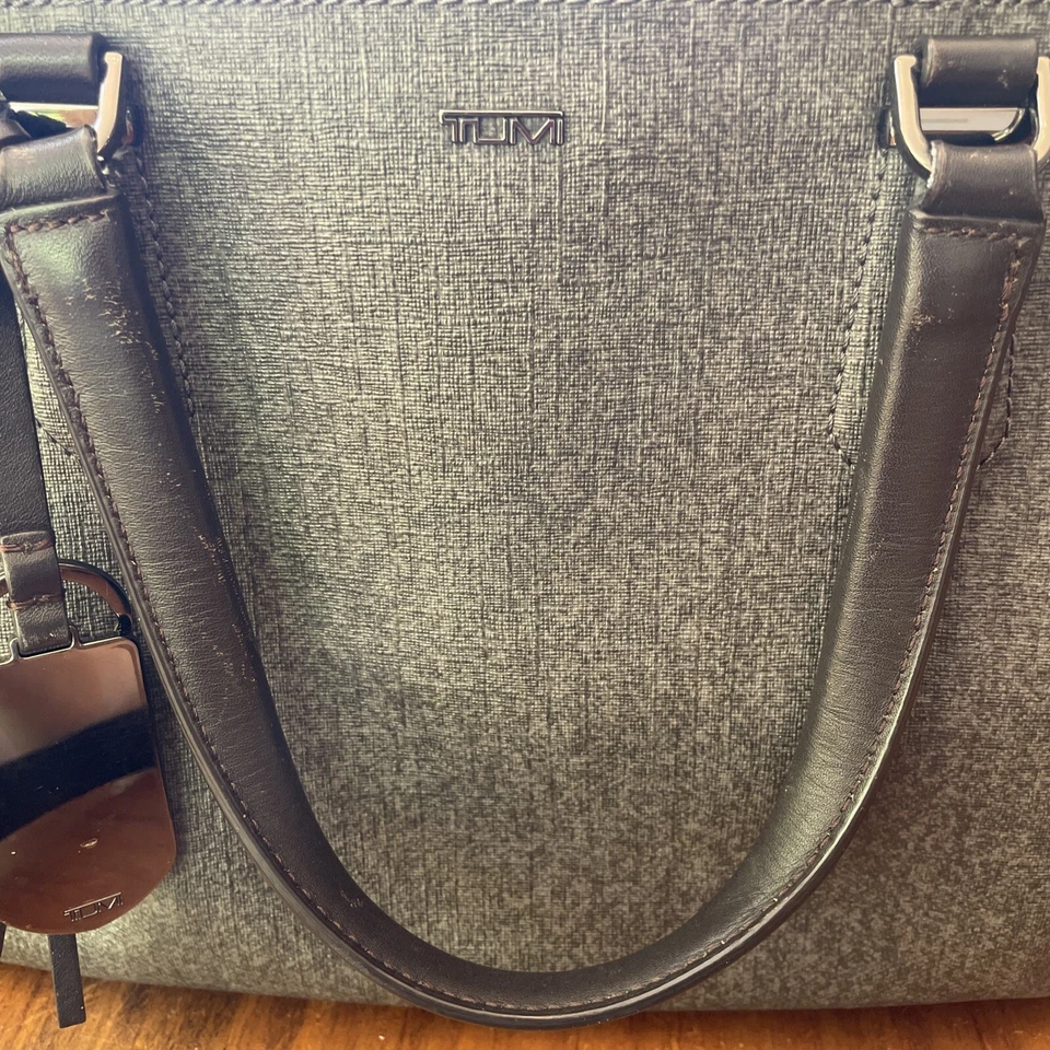 Tumi Stanton ESME BUSINESS BRIEF Earl Grey Handbag Purse - Image 2 of 4