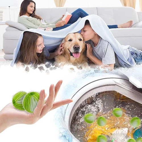 12 Piece Washing Machine Pet Hair Remover Lint Balls Laundry Ball Lint Catcher - Picture 3 of 5