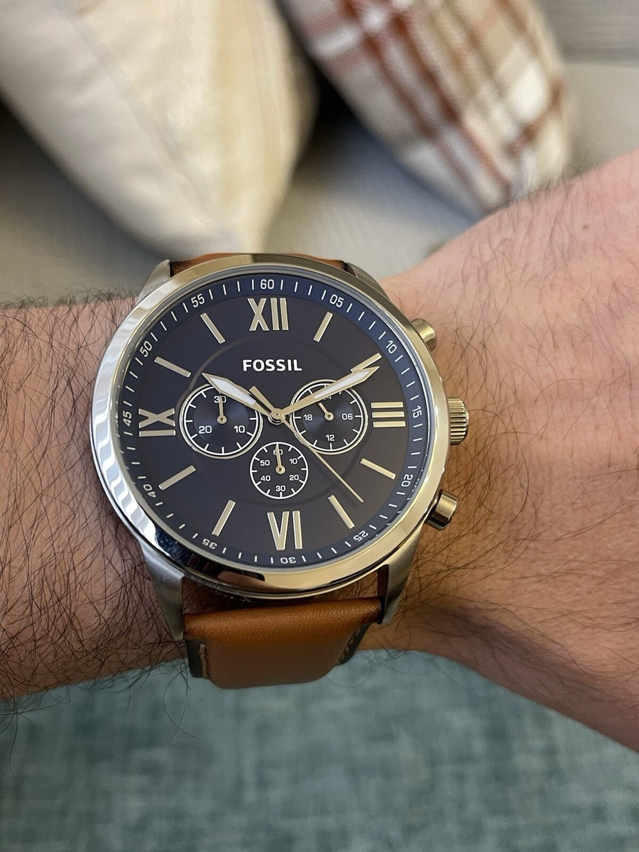 Chronograph Brown Leather Watch Fossil Flynn Chronograph Watch