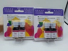 LorAnn Gourmet 2 Packs of 2 Grape Candy and Baking Flavorings NWB 0.125 fl oz