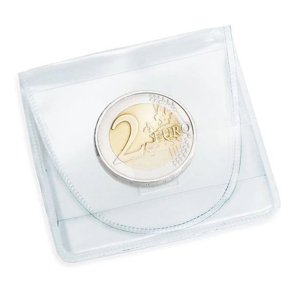 SimpleLife Lot de 10 étuis ronds transparents en plastique pour rangement de pièces de monnaie 38 mm SimpleLife Lot de 10 étuis ronds transparents en plastique pour rangement de pièces de monnaie 38 mm