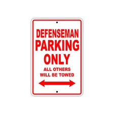 Defenseman Parking Only Hockey Player Gift Decor Novelty Garage Aluminum Sign
